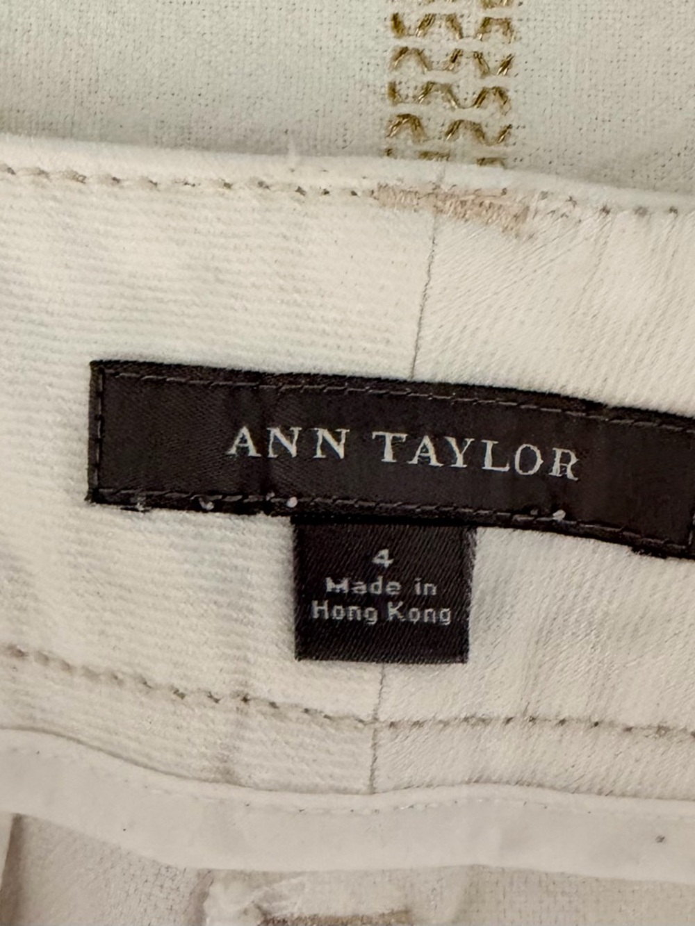 Ann Taylor White Cropped Wide Leg Pants Size 4 Stretch - Picture 6 of 11